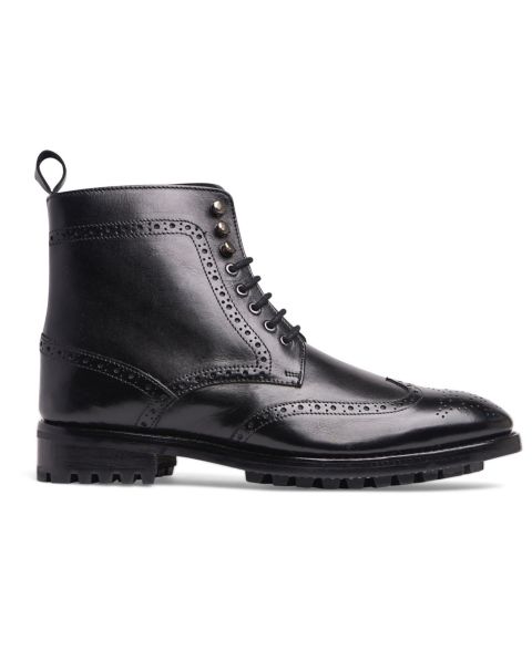 Мужские ботинки Anthony Veer Grant Wingtip Leather Dress Boot, цвет: Чёрный