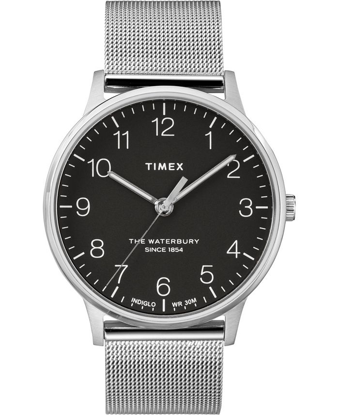 Waterbury classic chronograph 40mm best sale stainless steel mesh band watch