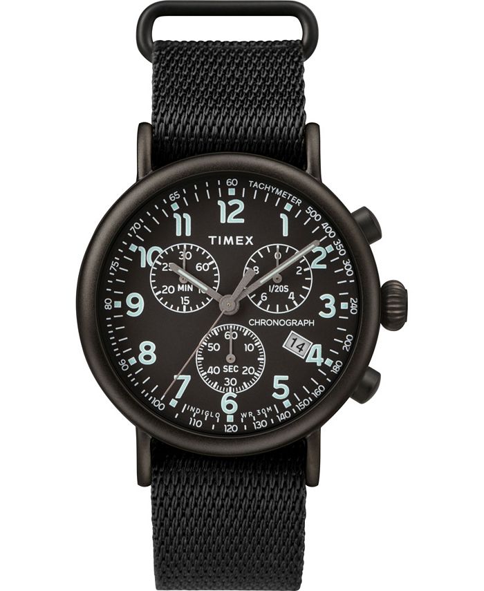 Weekender chronograph 40mm leather strap watch gift set sales
