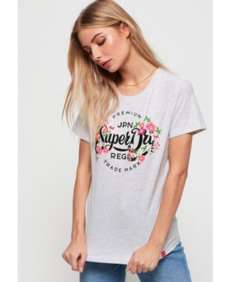 Womens - Vintage Logo Heritage T-Shirt in Harbour Grey