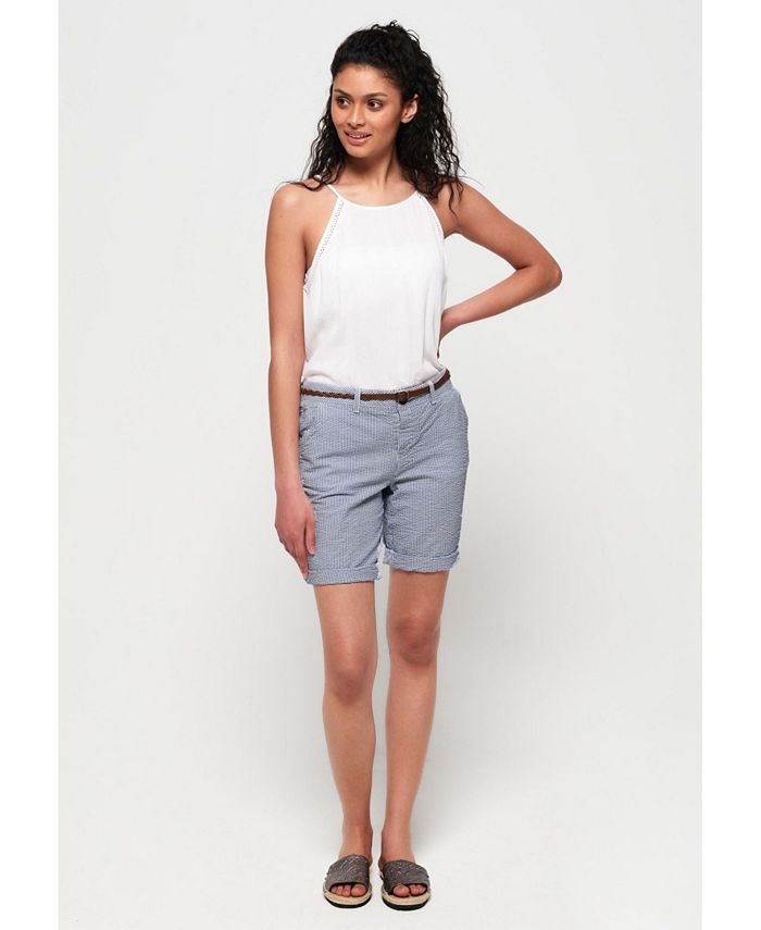 Short Chino Femme Superdry City – Coupe Standard, Tissu Chino, Style Urbain Décontracté