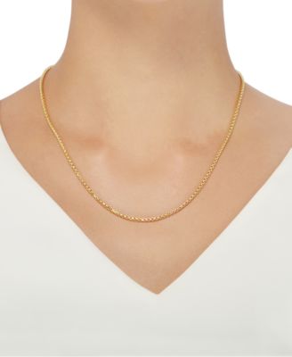 Box 20" Chain Necklace in 14k Gold
