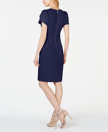 Calvin Klein Tulip-Sleeve Sheath Dress & Reviews - Dresses - Petites -  Macy's