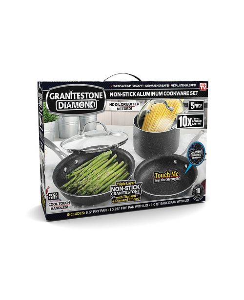 Granite Stone Diamond GraniteStone Diamond 5 Piece Non-stick Diamond Infused Coating Cookware 