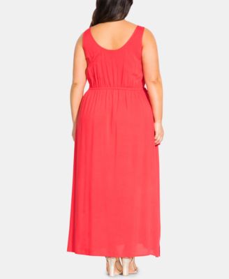 drawstring maxi dress