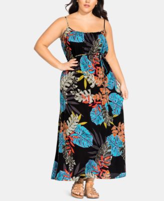 City Chic - Trendy Plus Size Tahiti Printed Maxi Dress