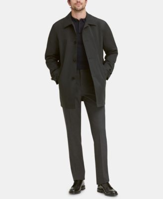 Men's Button-Front Water Resistant Rain Coat 