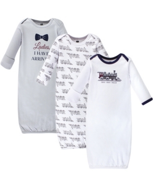 Hudson Baby Cotton Gowns 3 Pack 0-6 Months