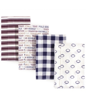 Hudson Baby Layered Flannel Burp Cloths 4 Pack