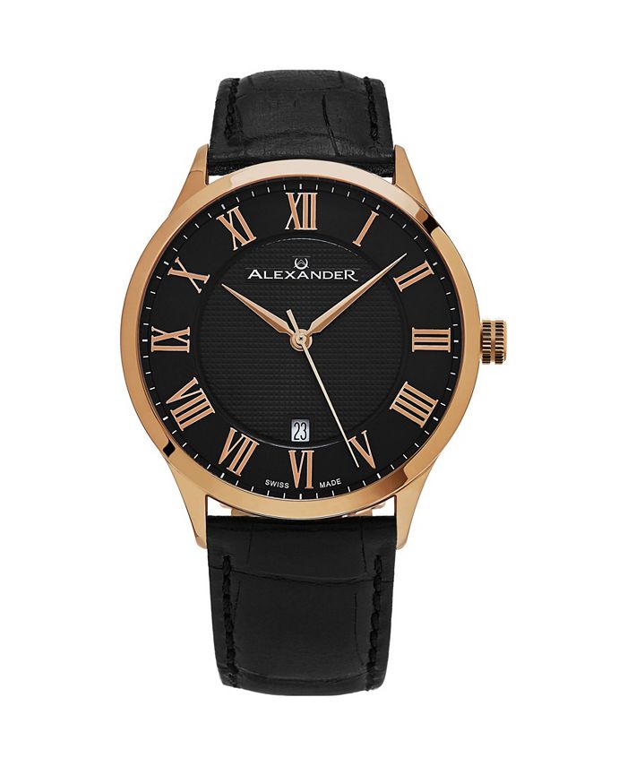 Stuhrling Alexander Watch A103-05, Stainless Steel Rose Gold Tone Case ...