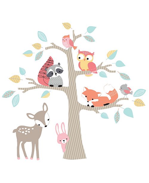 Little Woodland Animals And Tree Jumbo Nursery Wall Decals