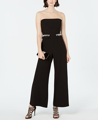 28th & Park Embellished Illusion Jumpsuit, Created for Macy's & Reviews ...