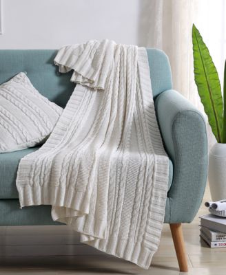 Dublin Cable Knit Throw, 50" x 70"