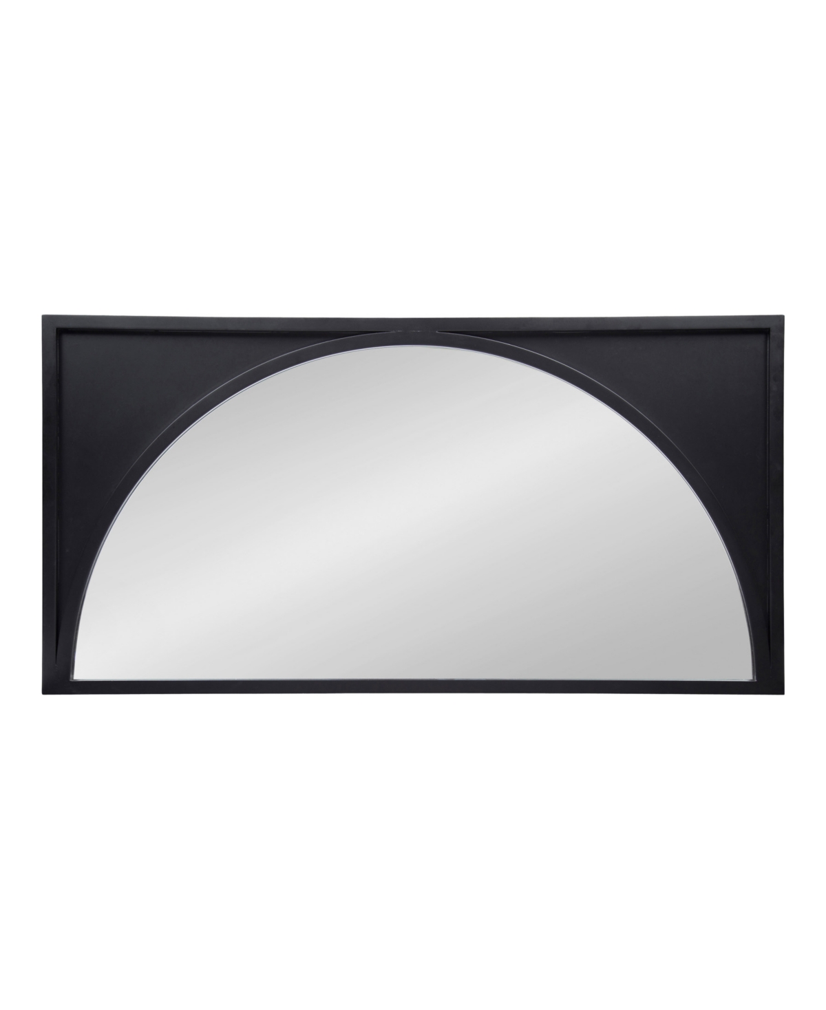 andover Wooden Wall Panel Arch Mirror - Black