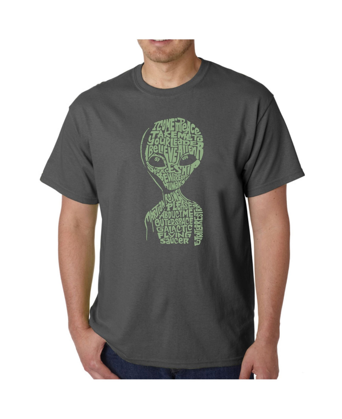 La Pop Art Mens Word Art T-Shirt - Area 51
