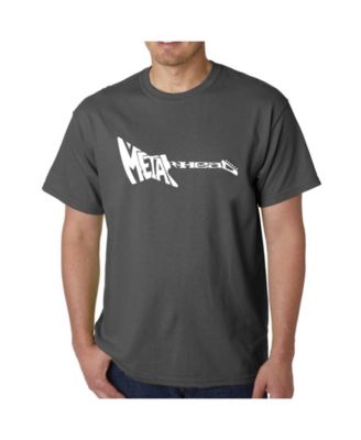 Mens Word Art T-Shirt - Metal Head Guitar