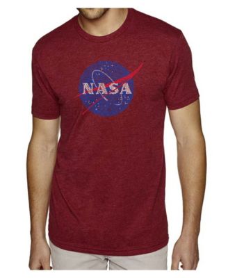 Men's Cotton/Poly Blend Word Art T-Shirt - Nasa Logo