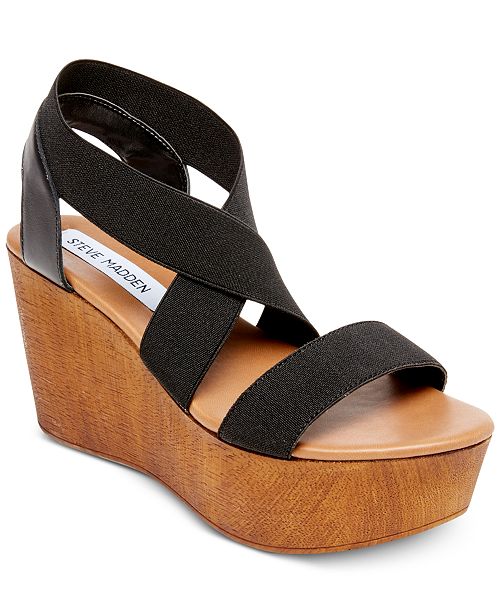 Steve Madden Barbara Platform Wooden Wedges Reviews Wedges Shoes Macy S
