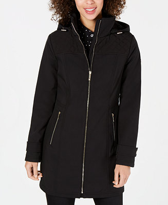 Michael Kors Petite Hooded Raincoat, Created for Macy's - Macy's