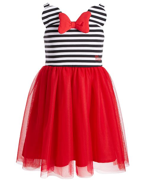 Disney Little Girls Minnie Me Striped Dress Created For Macy S
