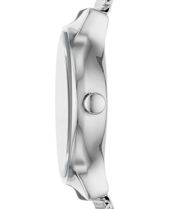 SKAGEN 'Freja' Mirror Bezel Mesh Strap Watch, 26mm