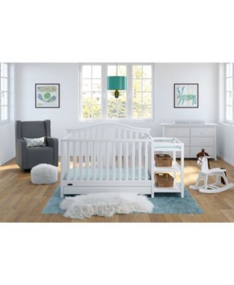 Solano 4-in-1 Convertible Crib & Changer with Drawer - Pebble Gray