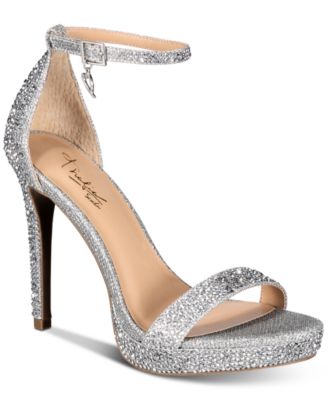 macy's silver heels