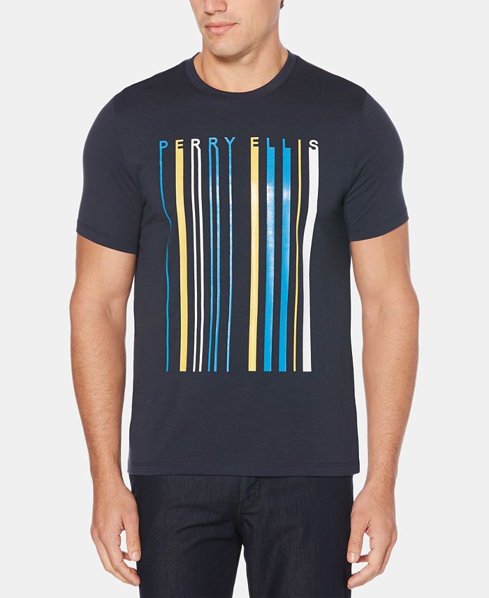Perry Ellis Men's Barcode Logo Graphic T-Shirt & Reviews - T-Shirts - Men -  Macy's