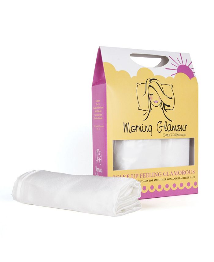Morning Glamour Satin Standard Solid Pillowcases 2 Pack Macy's