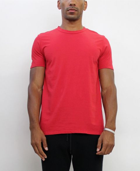 Мужская футболка COIN 1804 TMC001CJ Cotton Jersey Short-Sleeve Basic Crew-Neck, цвет: Flame