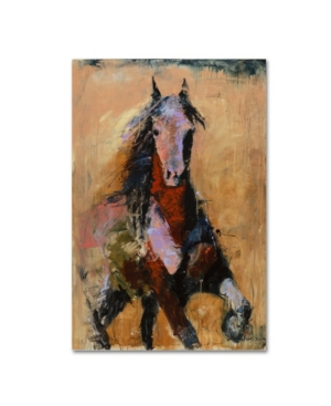 Trademark Global Joarez 'golden Horse' Canvas Art In Multi