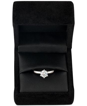 Macy's - Certified Diamond Solitaire Ring (1 ct. t.w.) in 14k White Gold