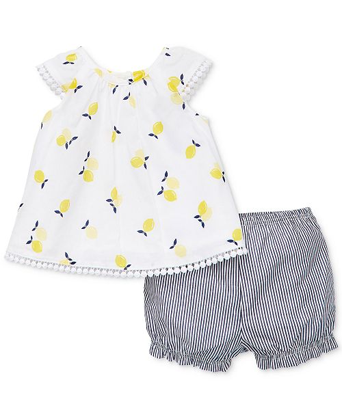 Little Me Baby Girls 2 Pc Cotton Lemon Print Shirt Bloomer Shorts Set Reviews Sets Outfits Kids Macy S