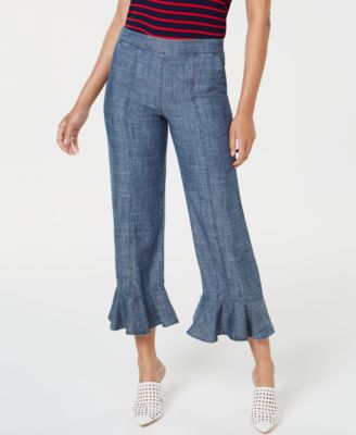 Trina Turk - Mr Roarke Ruffled-Hem Pants