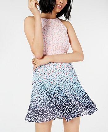 Maison Jules Asymmetrical Flounce Fit Flare Dress main image 1