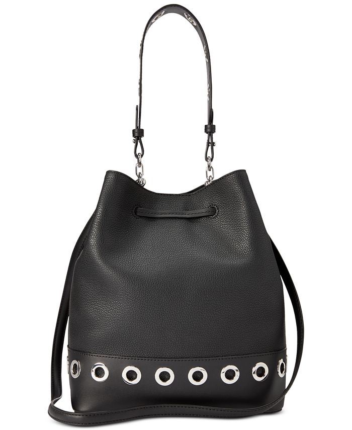 Lauren Ralph Lauren Dryden Debby Grommet Leather Drawstring Bag ...
