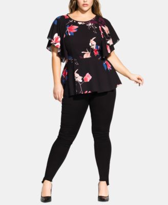 City Chic - Trendy Plus Size High-Low Top