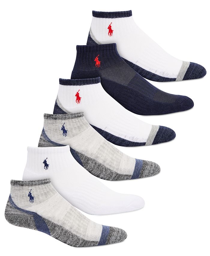 Polo Ralph Lauren - Little & Big Boys 6-Pack Marled Quarter-Length Socks
