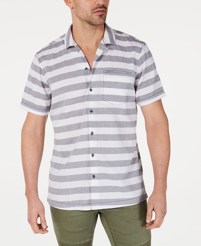 INC International Concepts INC Men's Striped Camp Shirt, Created for ...