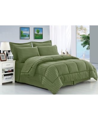 Elegant Comfort Dobby Stripe 8-Pc. Comforter Set, Full/Queen