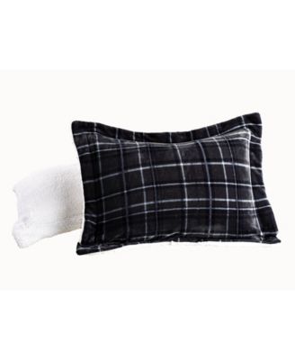 Elegant Comfort Plaid Micromink/Sherpa Reversible Down Alternative Microsuede 3-Pc. Comforter Sets, Full/Queen