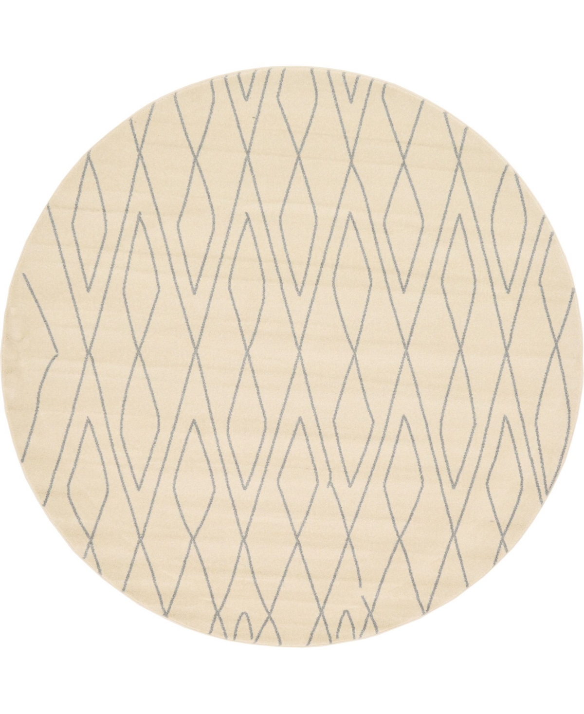 Bayshore Home Fio Fio1 8' x 8' Round Area Rug - Ivory