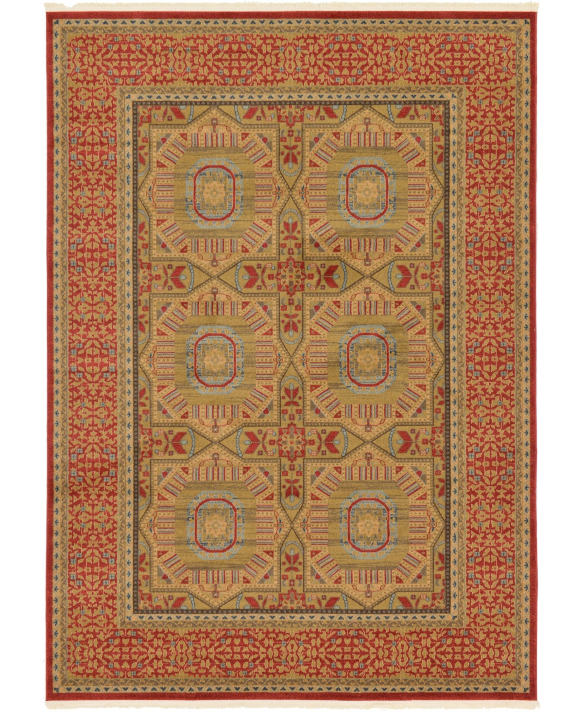 Bayshore Home Wilder Wld6 7' x 10' Area Rug - Red