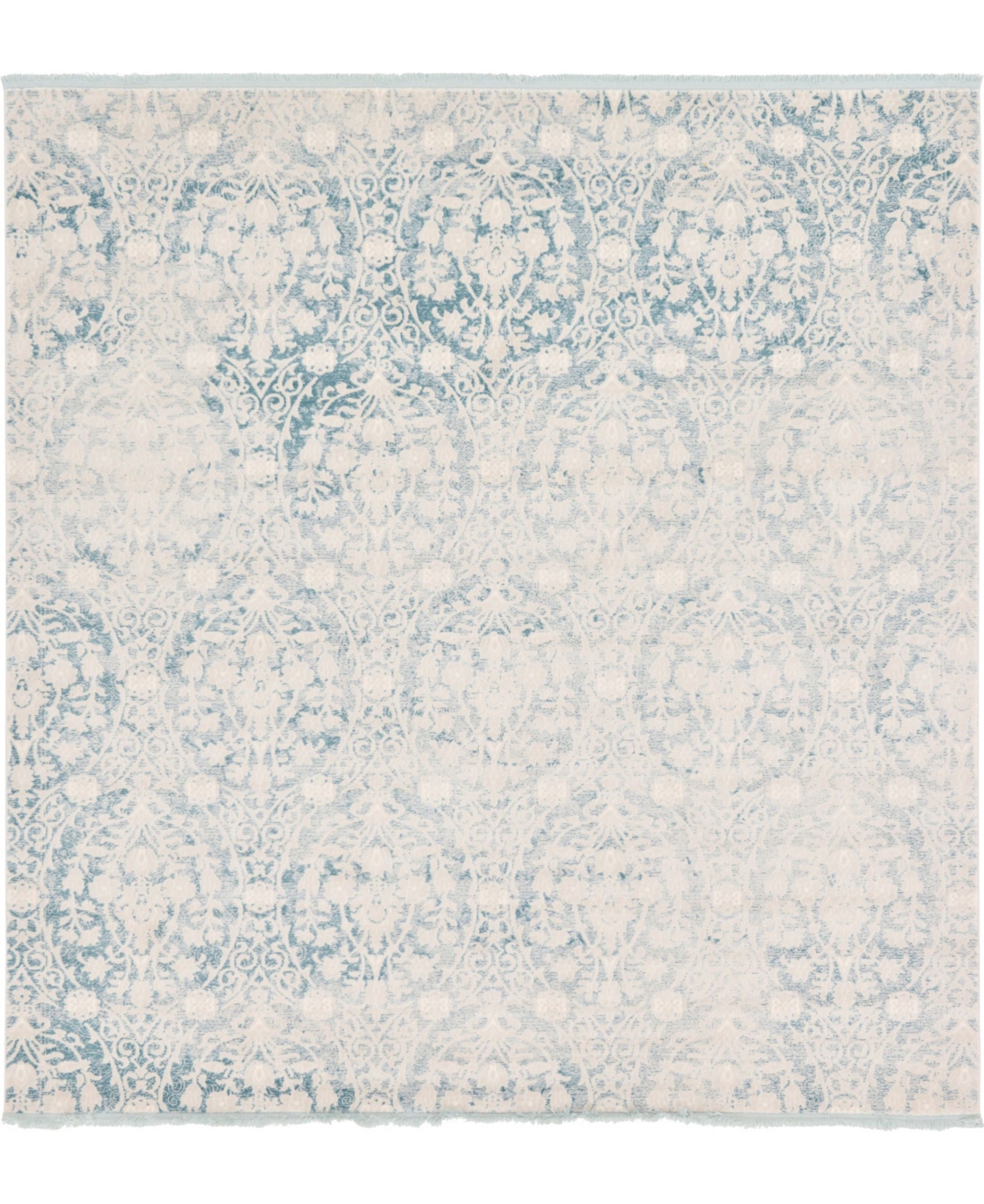 Bayshore Home Norston Nor5 8' x 8' Square Area Rug - Light Blue