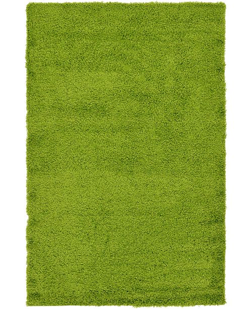 Bridgeport Home Exact Shag Exs1 Grass Green 5 X 8 Area Rug Reviews Rugs Macy S