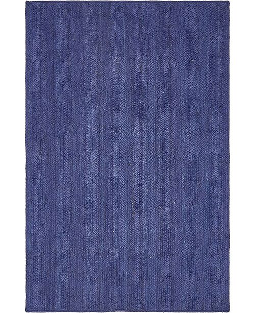 Bridgeport Home Braided Jute B Bjb5 Navy Blue 5 X 8 Area Rug Reviews Rugs Macy S