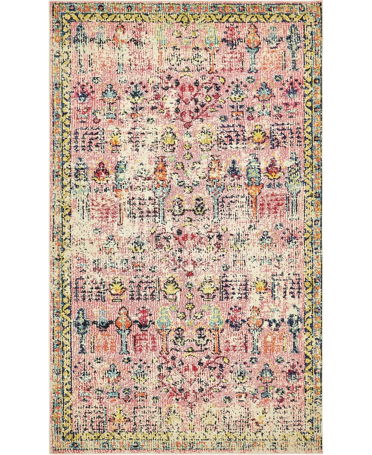 Bayshore Home Newhedge Nhg6 5' X 8' Area Rug In Pink