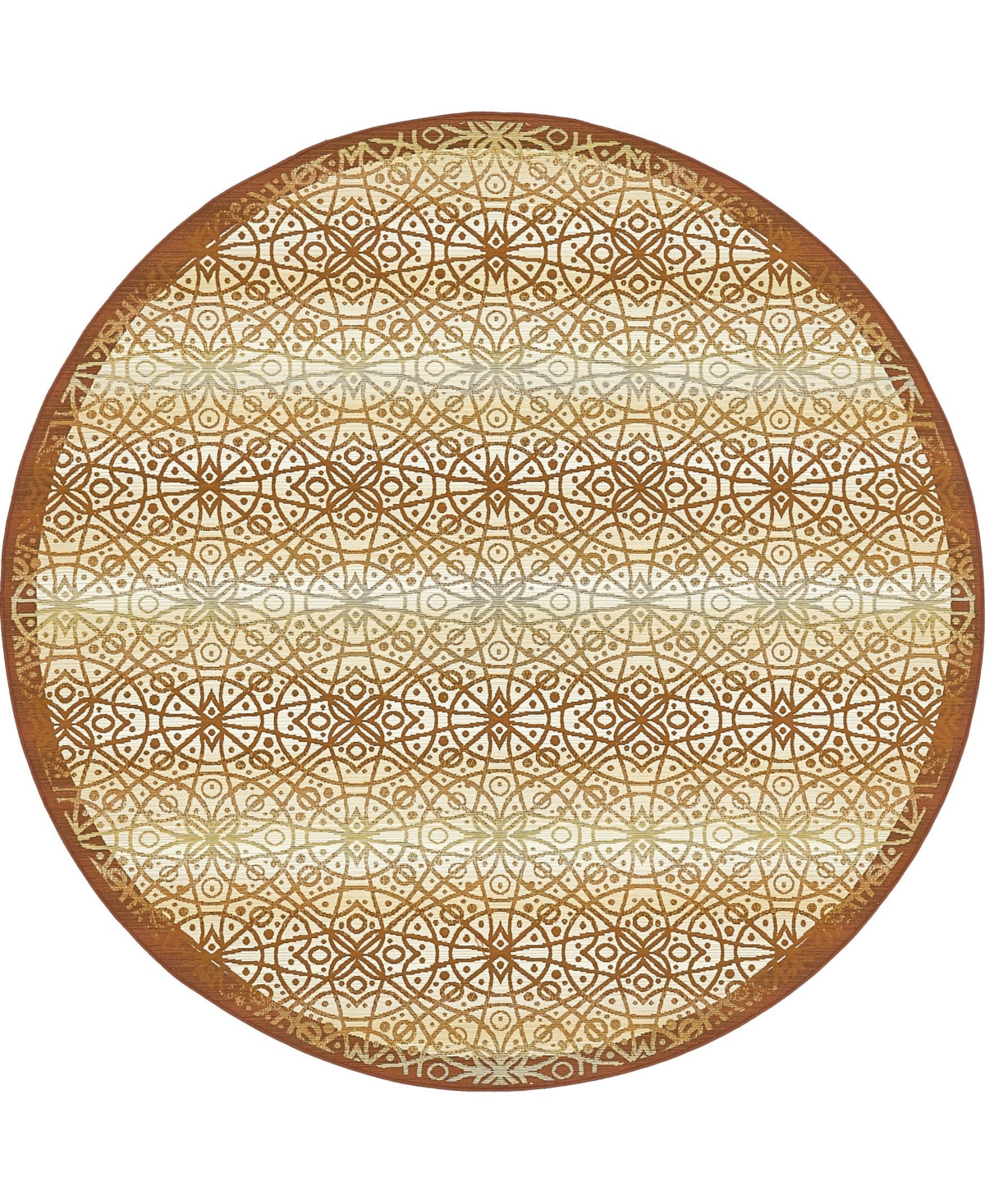 Bayshore Home Outdoor Pashio Pas1 Beige 8' x 8' Round Area Rug - Beige