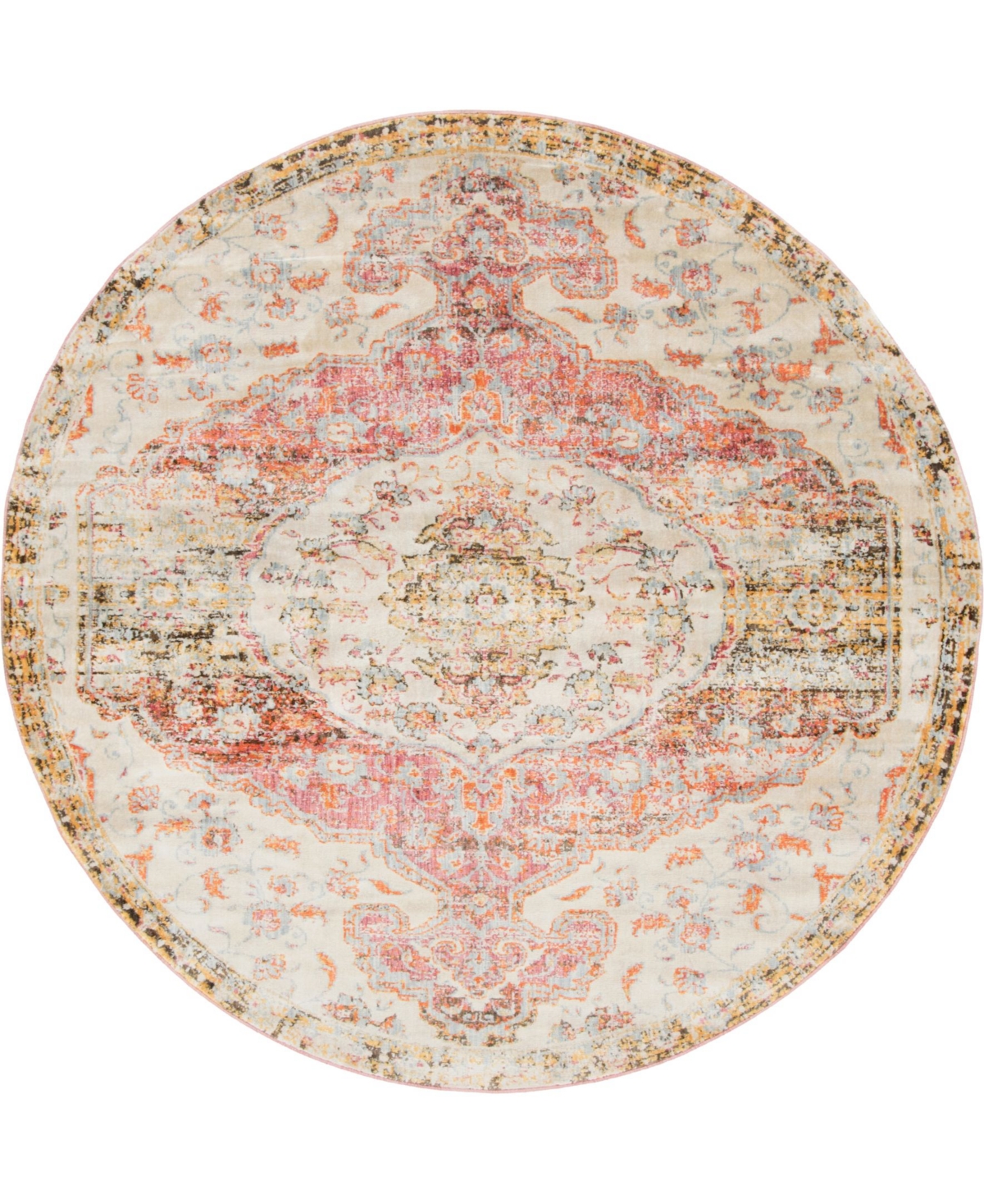 Bayshore Home Agostina Ago2 8' x 8' Round Area Rug - Multi