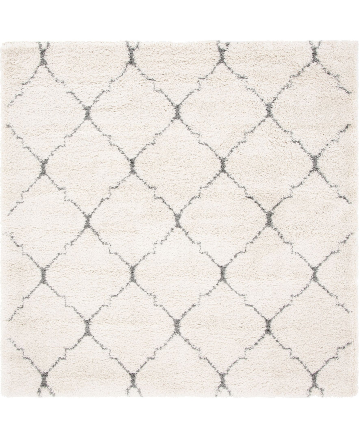 Bayshore Home Fazil Shag Faz5 Ivory 8' x 8' Square Area Rug - Ivory